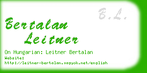 bertalan leitner business card